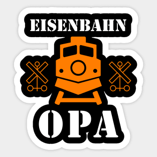 Eisenbahn Opa Modelleisenbahn Rentner Hobby Sticker